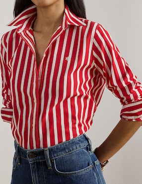 Blusa camisera Lauren Plus manga larga para mujer