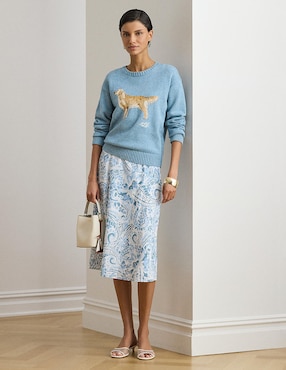 Falda midi Lauren Ralph Lauren a la cintura