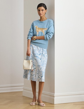 Falda midi Lauren Ralph Lauren a la cintura