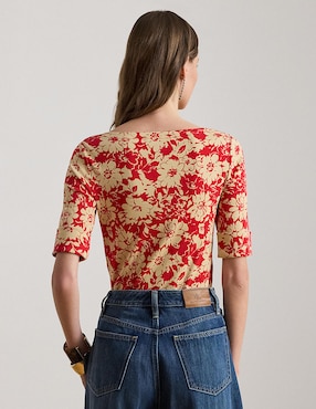 Blusa Lauren Ralph Lauren manga al codo para mujer