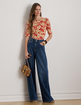 Blusa Lauren Ralph Lauren manga al codo para mujer