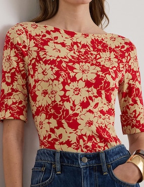 Blusa Lauren Ralph Lauren manga al codo para mujer