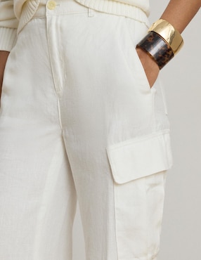 Pantalón cargo Lauren Petite amplio para mujer