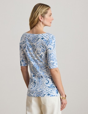 Blusa Lauren Ralph Lauren manga al codo para mujer