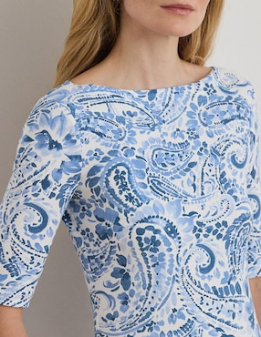 Blusa Lauren Ralph Lauren manga al codo para mujer