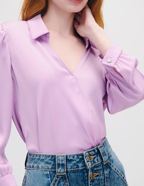 Blusa envolvente manga 3/4 Julio para mujer