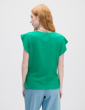 Blusa envolvente Julio manga corta para mujer