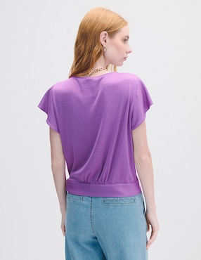 Blusa envolvente manga corta Julio para mujer
