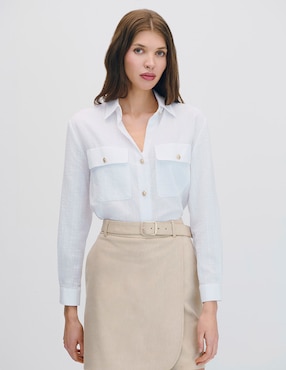 Blusa camisera manga larga Julio para mujer