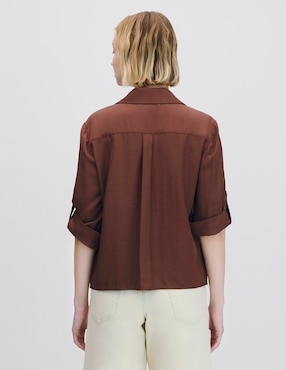 Blusa camisera manga corta Julio para mujer
