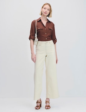 Blusa camisera manga corta Julio para mujer