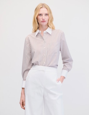 Blusa camisera manga larga Julio para mujer