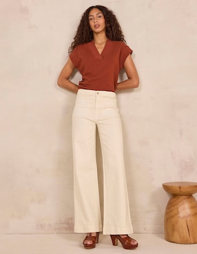 Jeans straight cintura media Maison 123 para mujer
