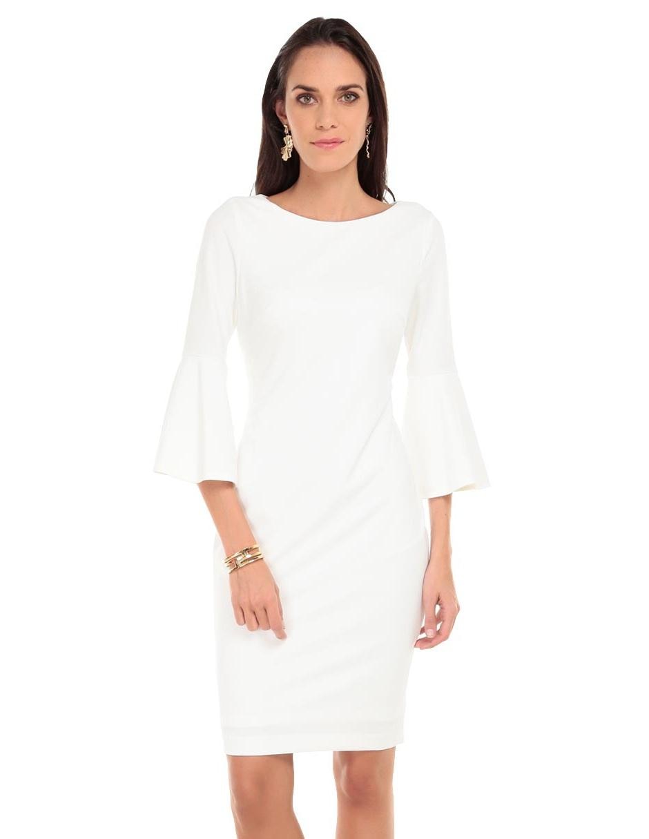 Vestido liso Klein blanco |