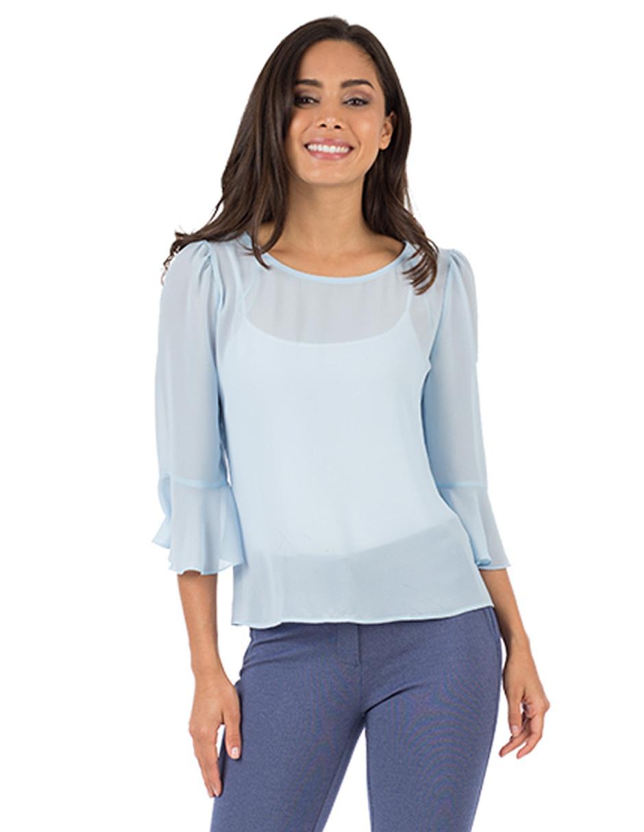 blusas color azul cielo