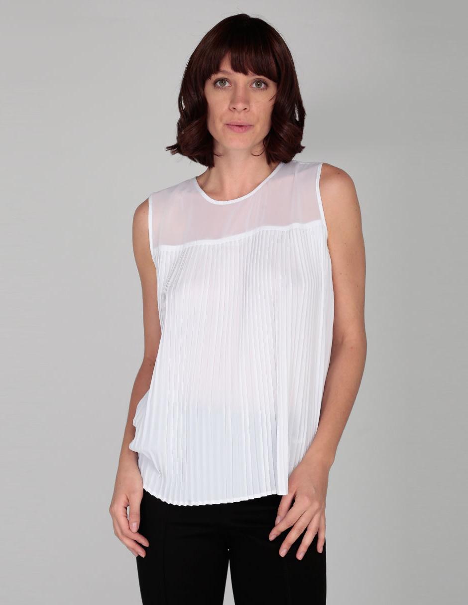 Blusa Calvin Klein blanca texturizada en Liverpool