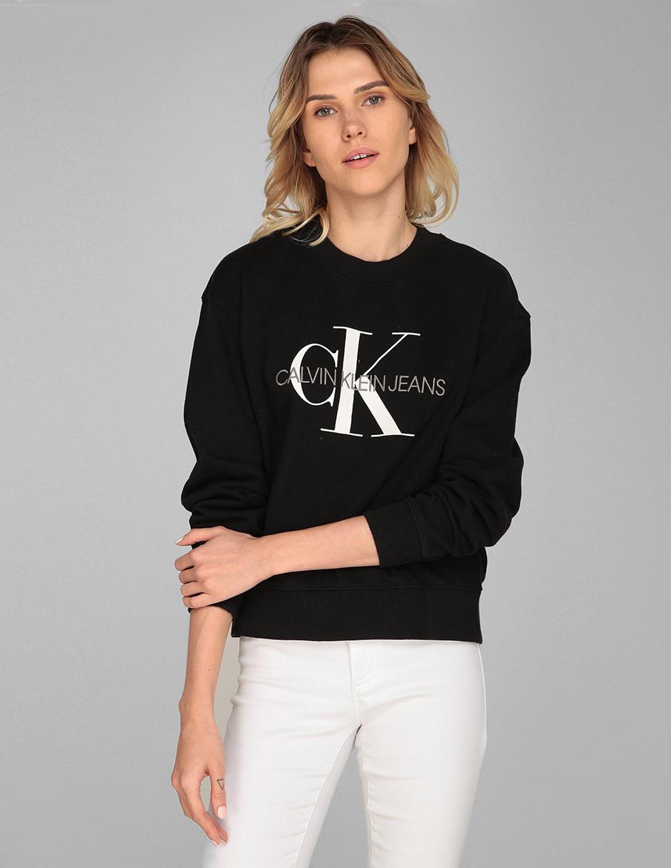 Sudadera Calvin Klein negra logotipo |