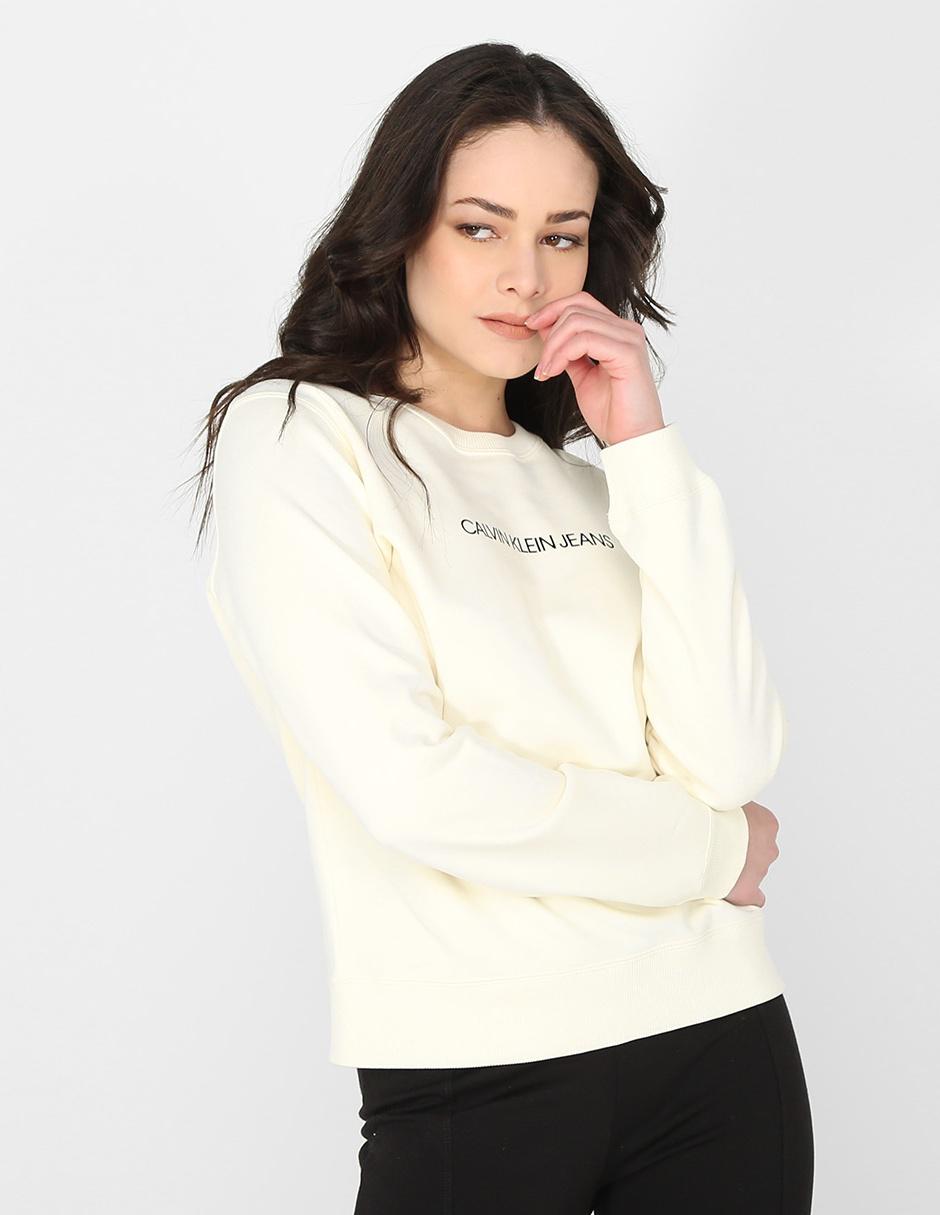 Sudadera Calvin Klein Jeans paja con logotipo en Liverpool