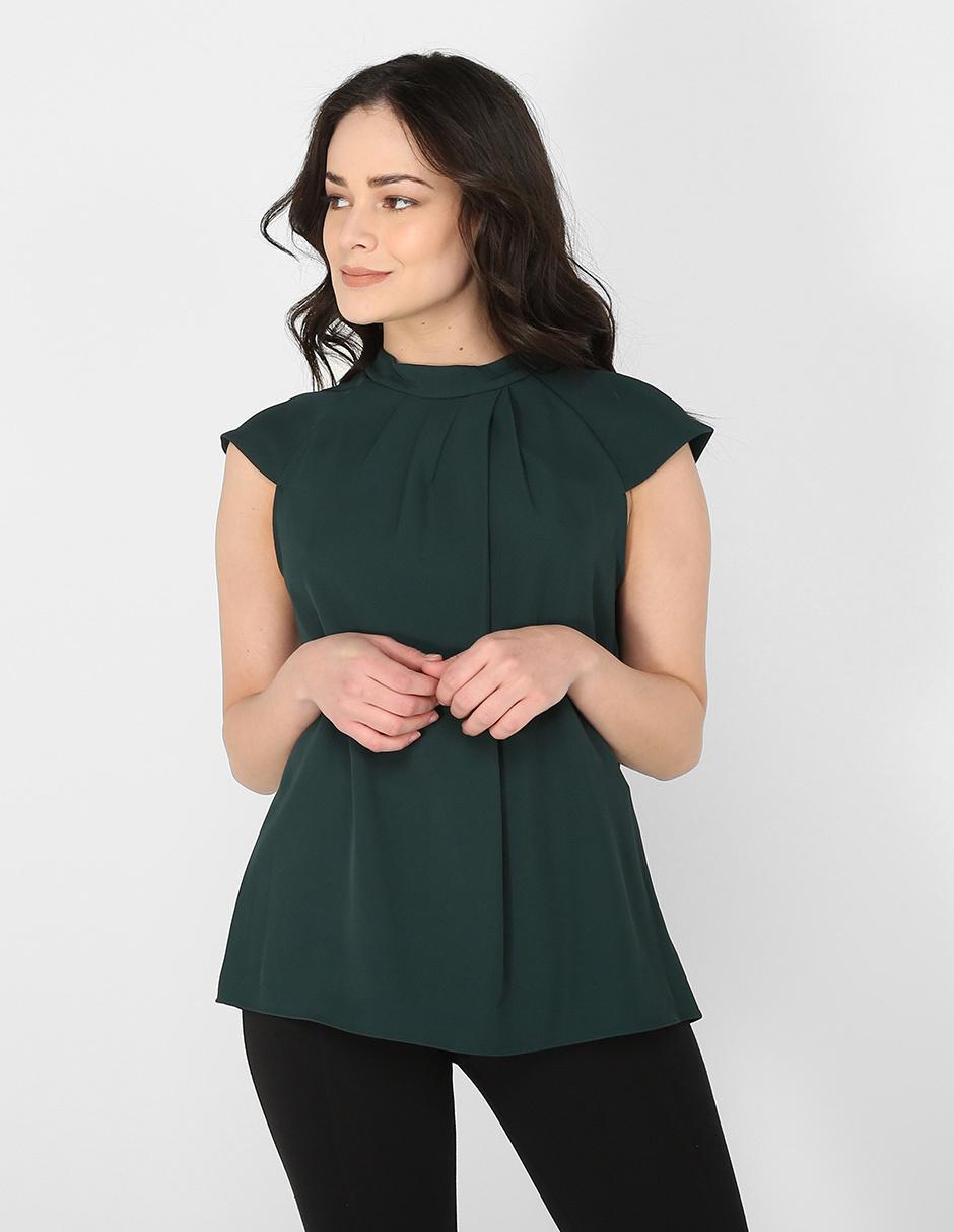 blusa verde botella