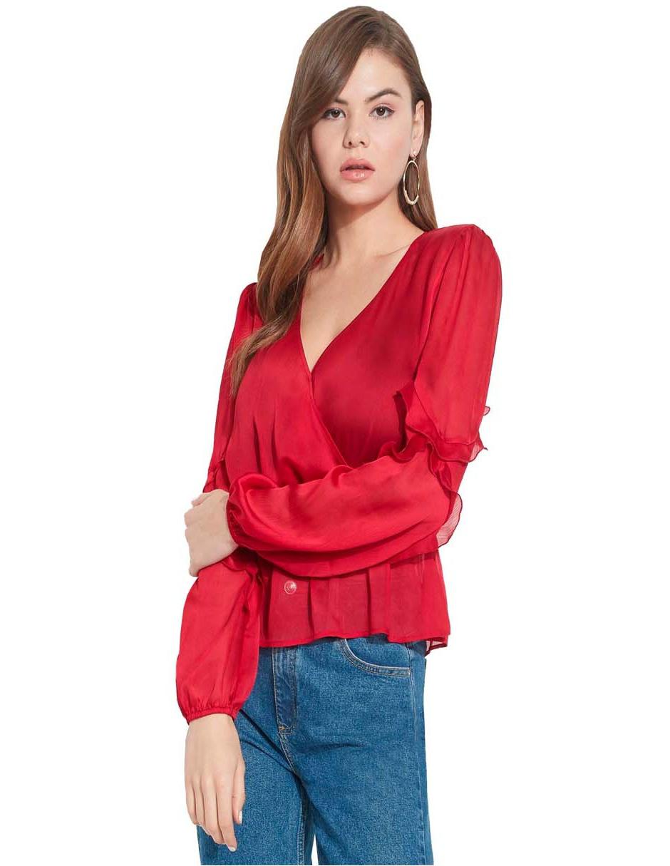 Ripley - BLUSA GUESS XS ROJO