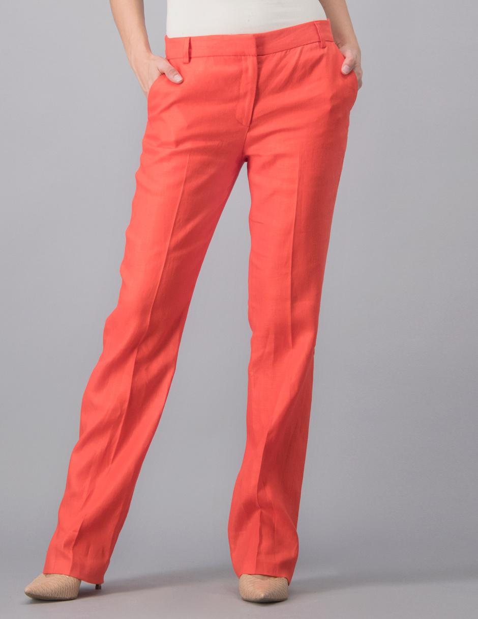 Pantalón Ivonne corte regular lino coral en Liverpool