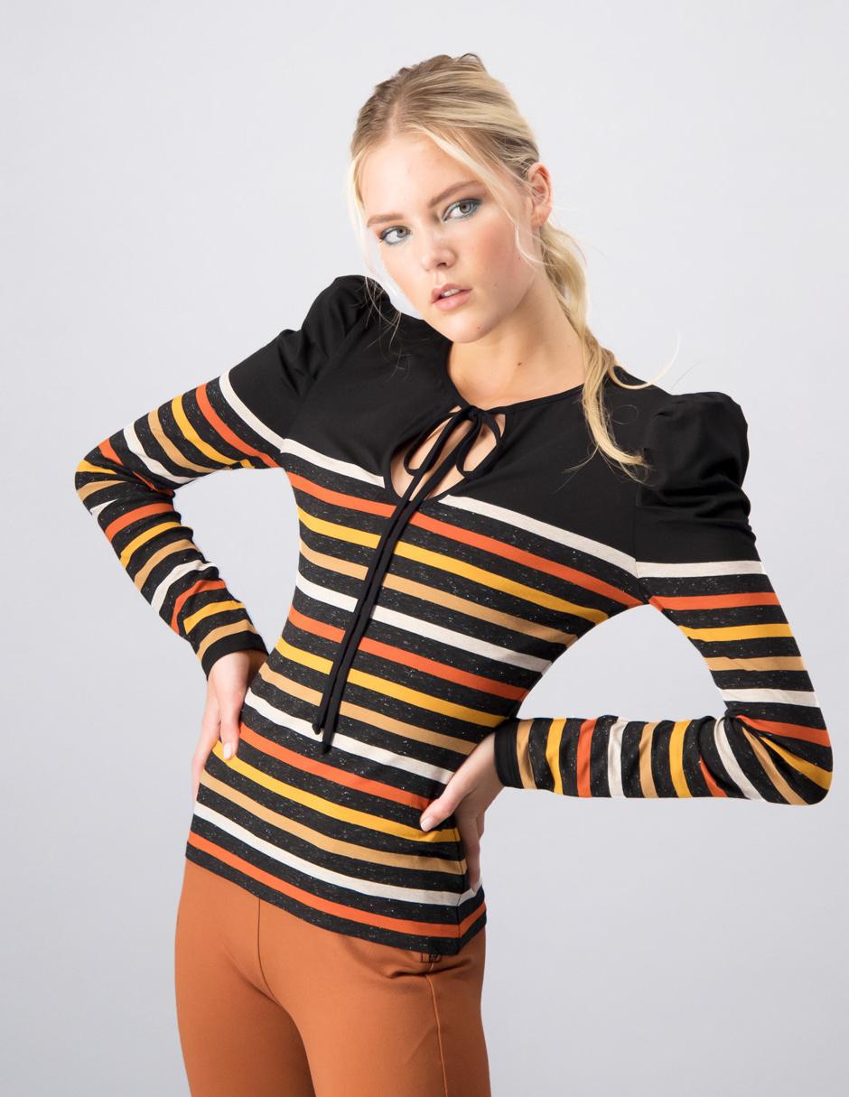 Blusa Ivonne chedrón a rayas en Liverpool