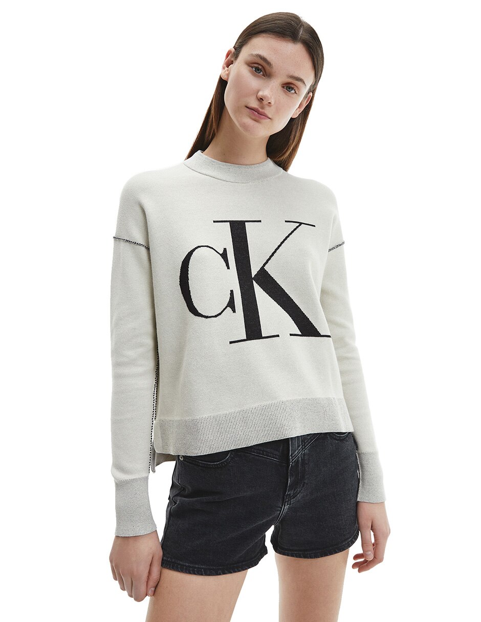 Suéter Calvin Klein Jeans para mujer cuello redondo |