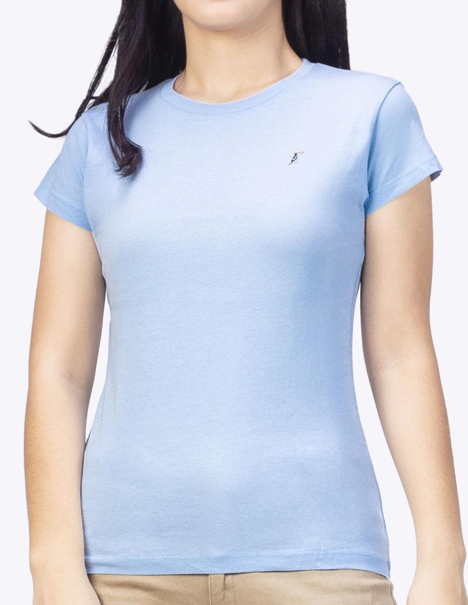 Playera manga corta cuello redondo para mujer