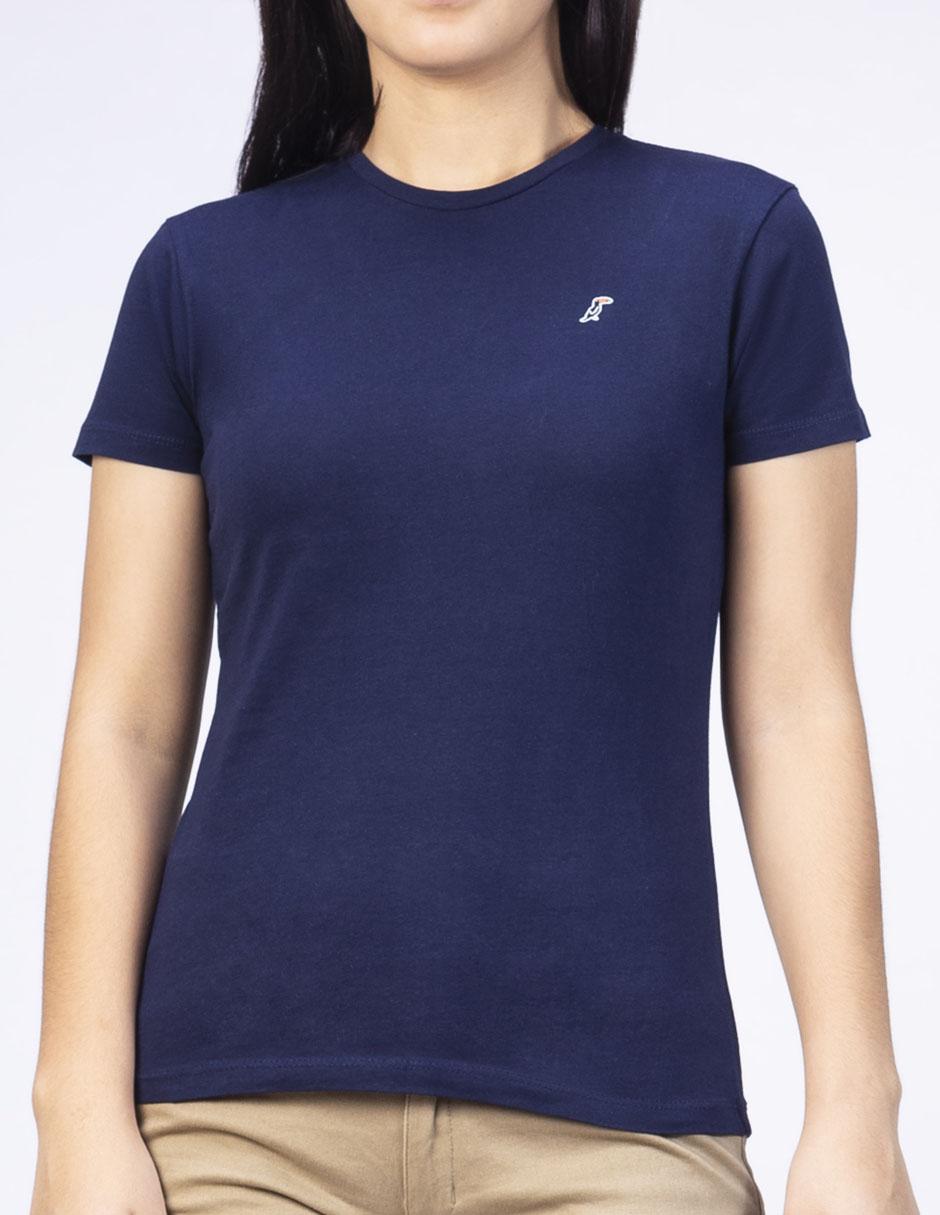 Playera manga corta cuello redondo para mujer