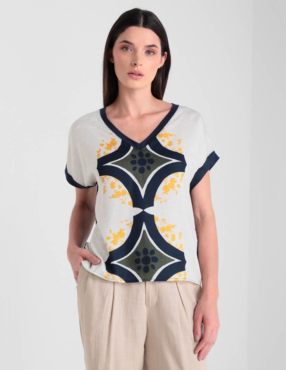 Blusa Trucco manga corta estampada en Liverpool