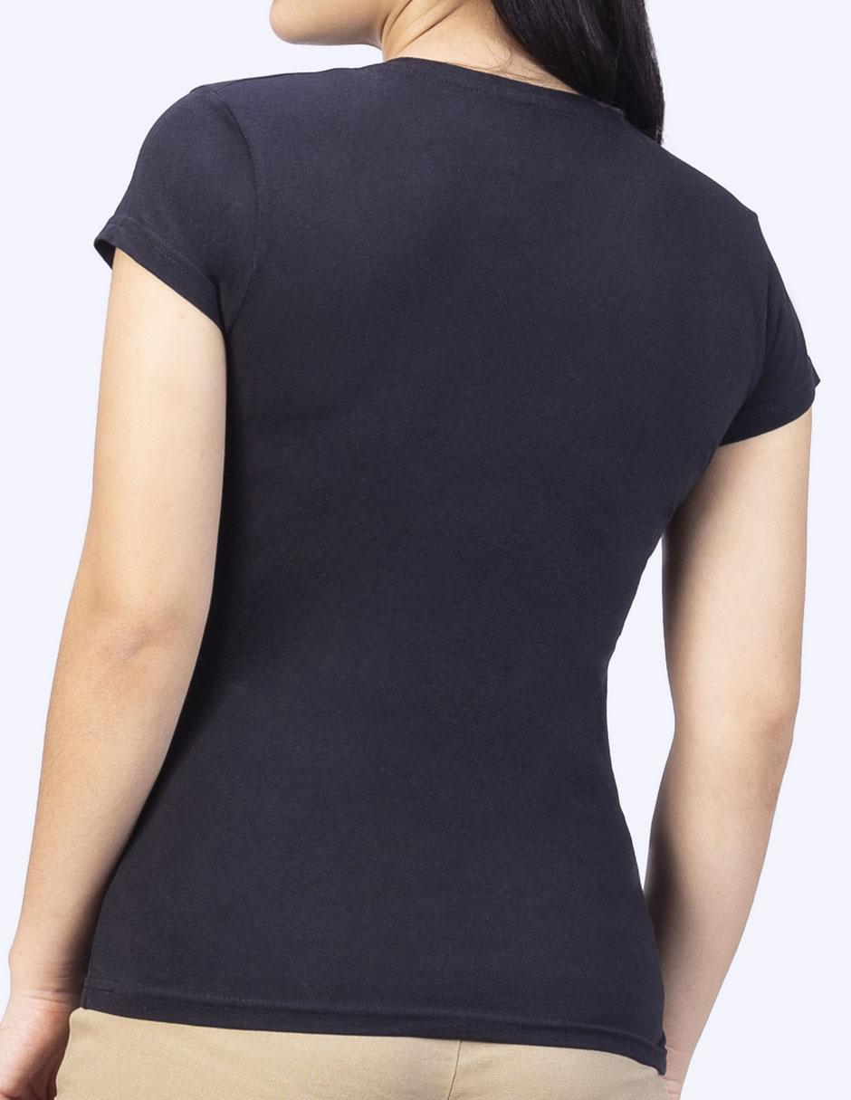 Playera manga corta cuello redondo para mujer 2