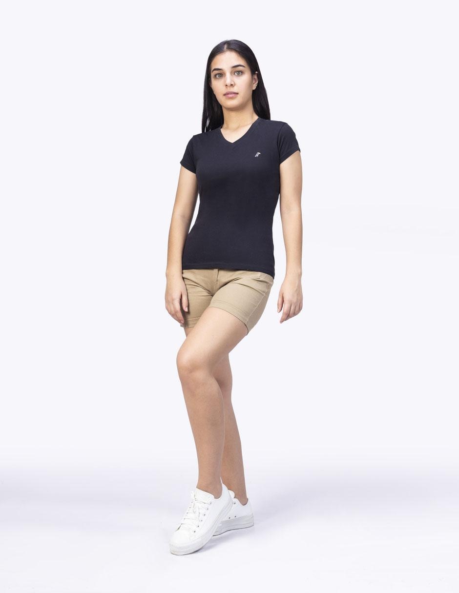 Playera manga corta cuello redondo para mujer 3