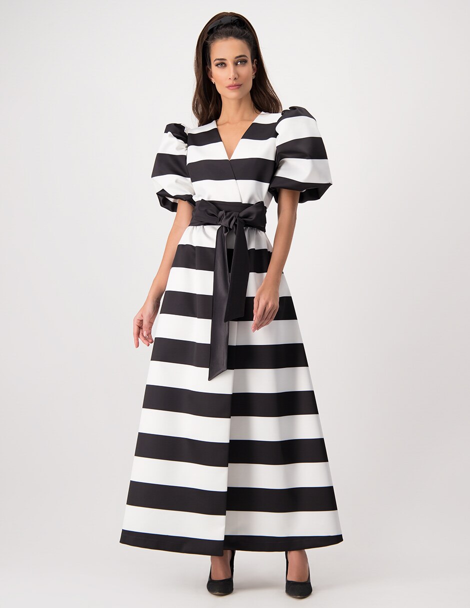 Vestido maxi Martha Debayle by Ivonne a rayas en Liverpool