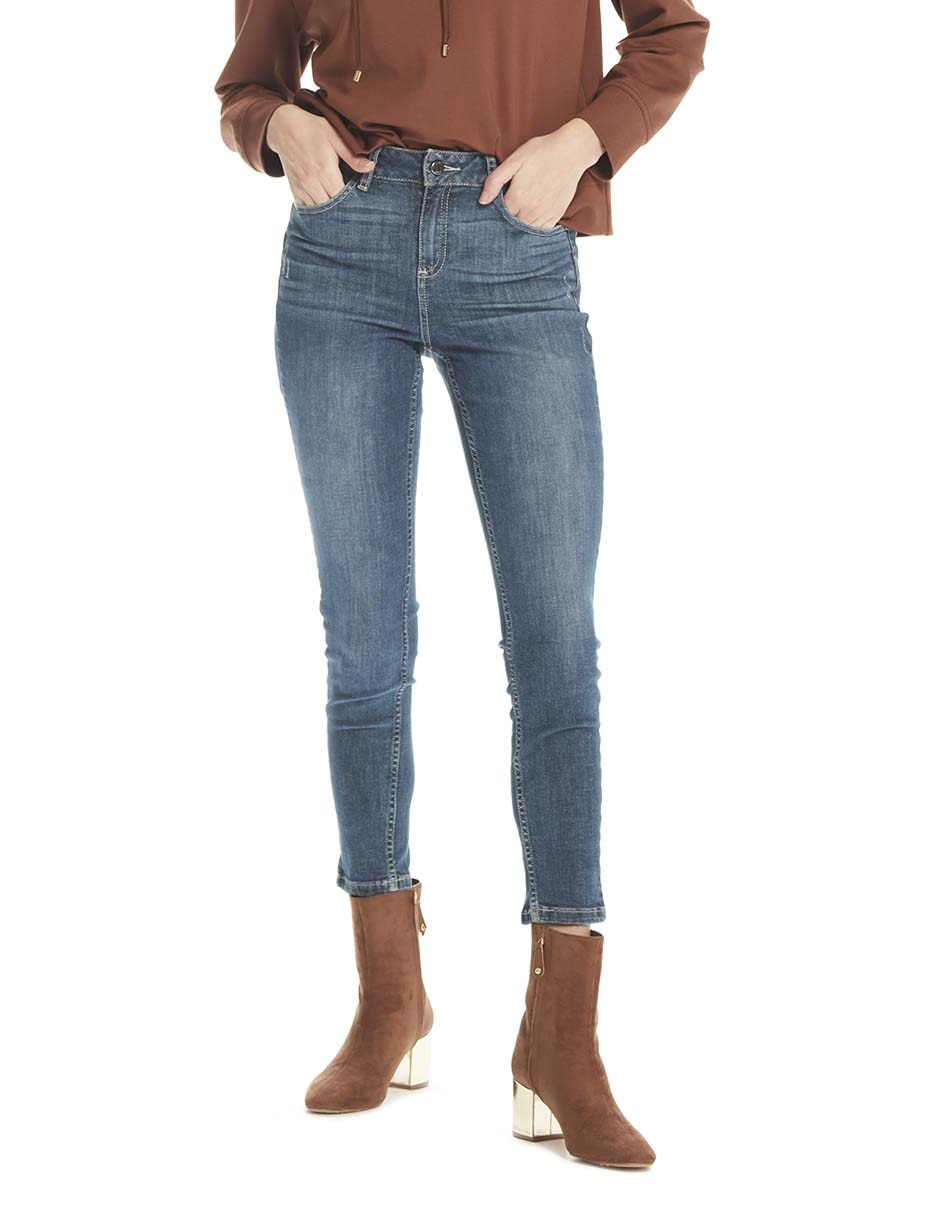 Jeans skinny Guess corte cintura para mujer