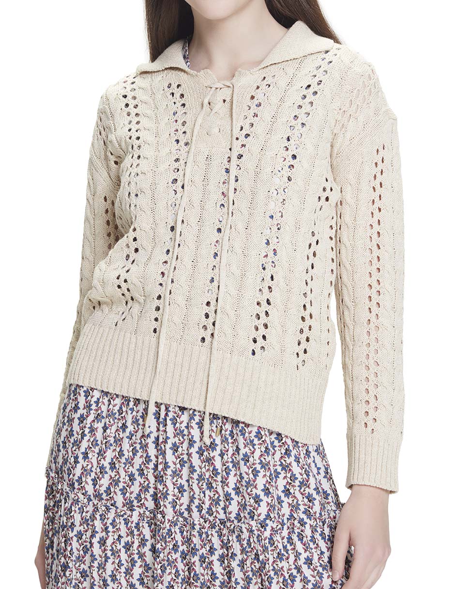 Suéter cuello solapa para mujer 2