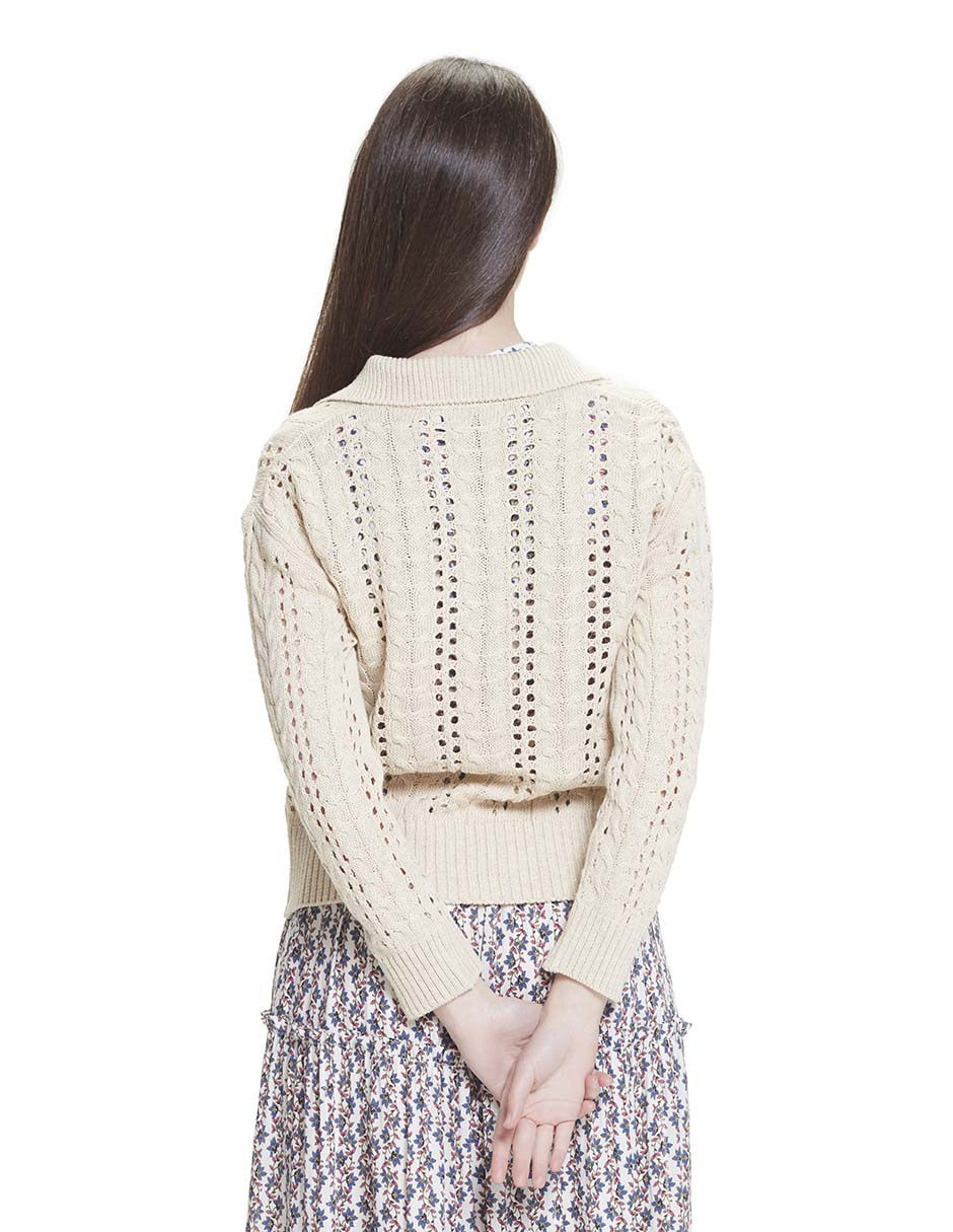 Suéter cuello solapa para mujer 3