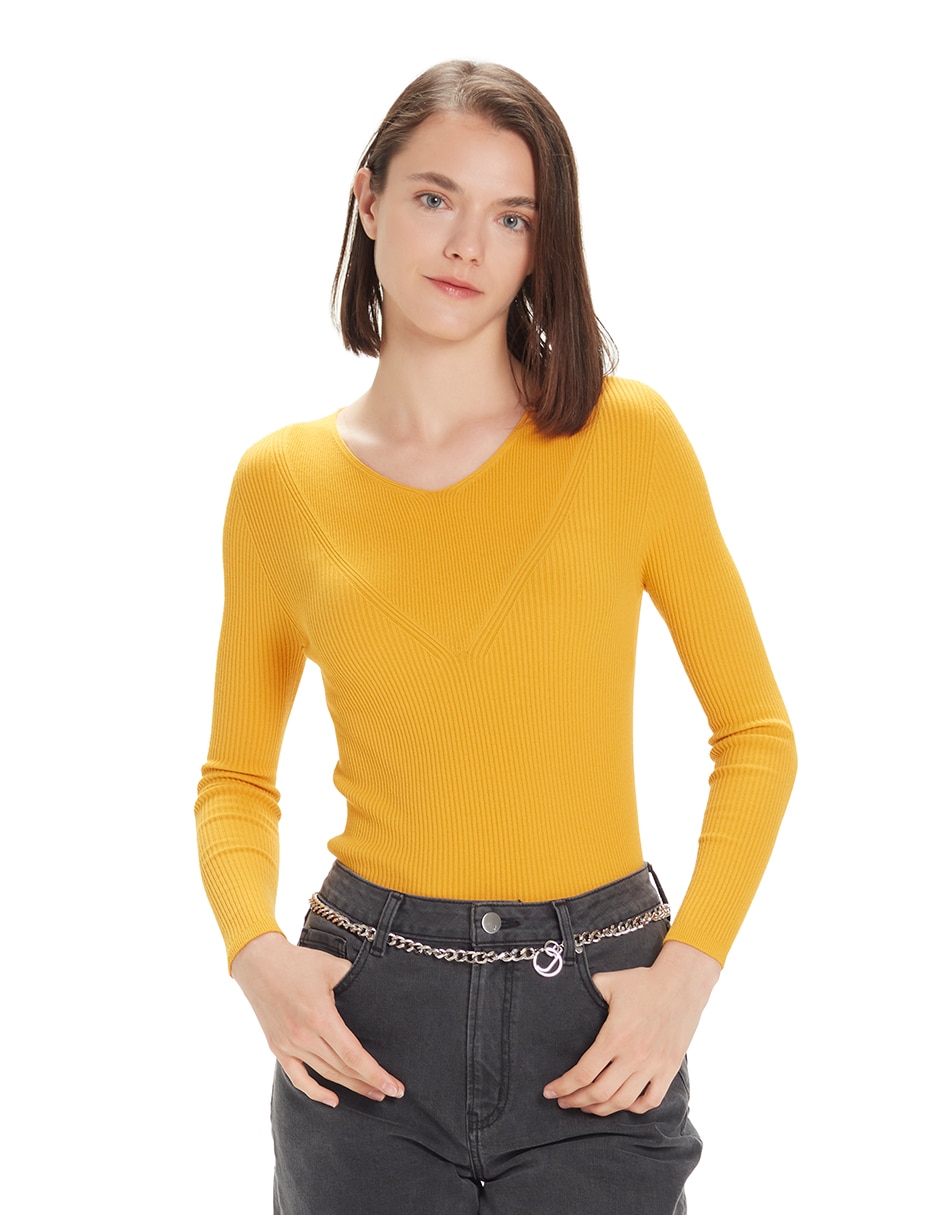 Desires Haisley O-neck Pullover, Jersey de cuello redondo para Mujer,  Amarillo (6023 YELLOW LEMON), XS: : Moda