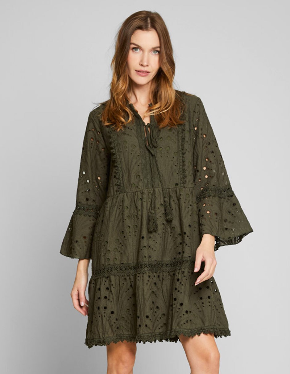 trucco vestido verde