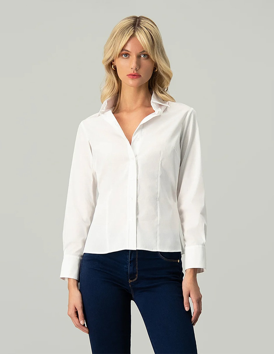 Blusa manga larga para mujer