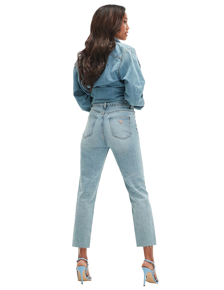 Jeans mom corte cintura para mujer 5