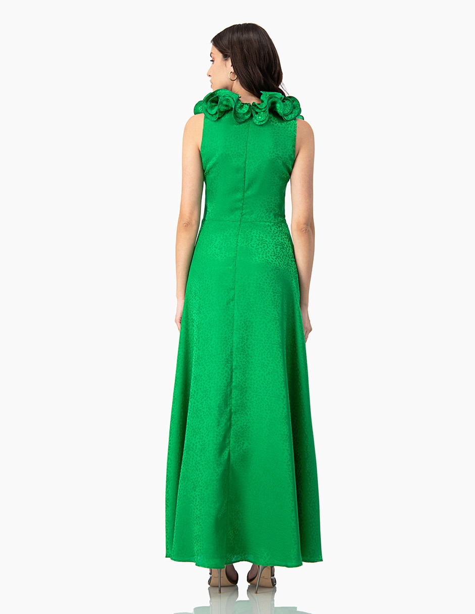 Vestido largo de fiesta escote V 2