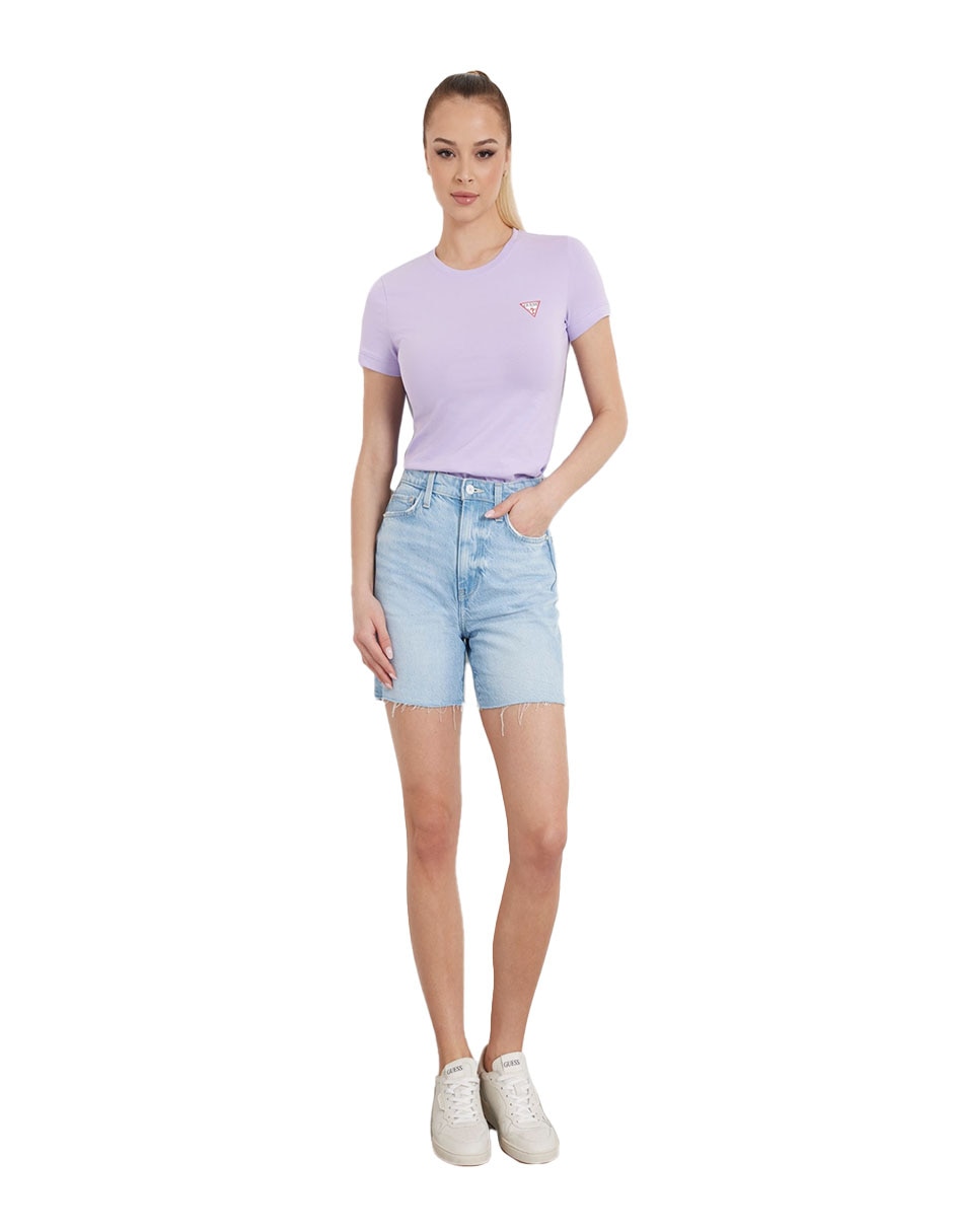 Playera manga corta cuello redondo para mujer 2