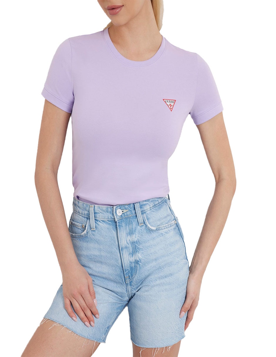Playera manga corta cuello redondo para mujer 4