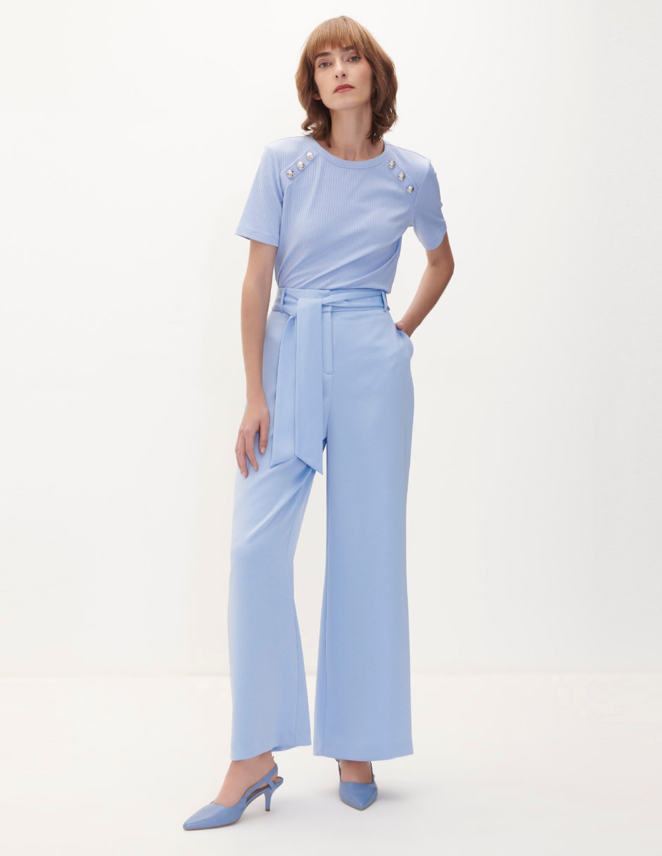 Blusa manga corta para mujer 4