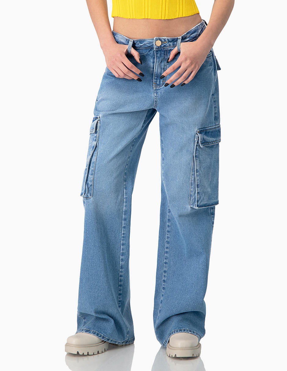 Jeans flare Hollister corte cintura para mujer