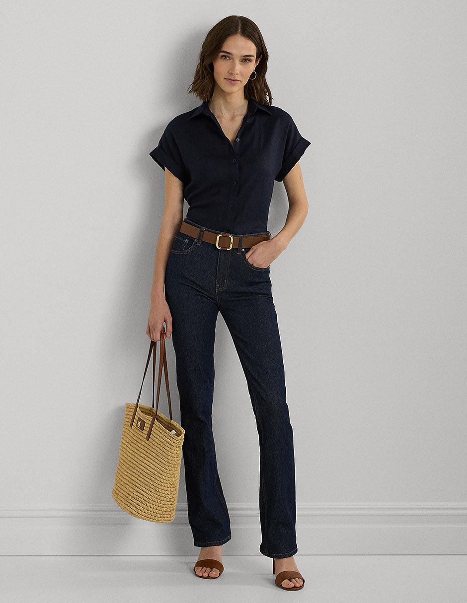 BLUSA LAUREN RALPH LAU, M, AZUL MARINO