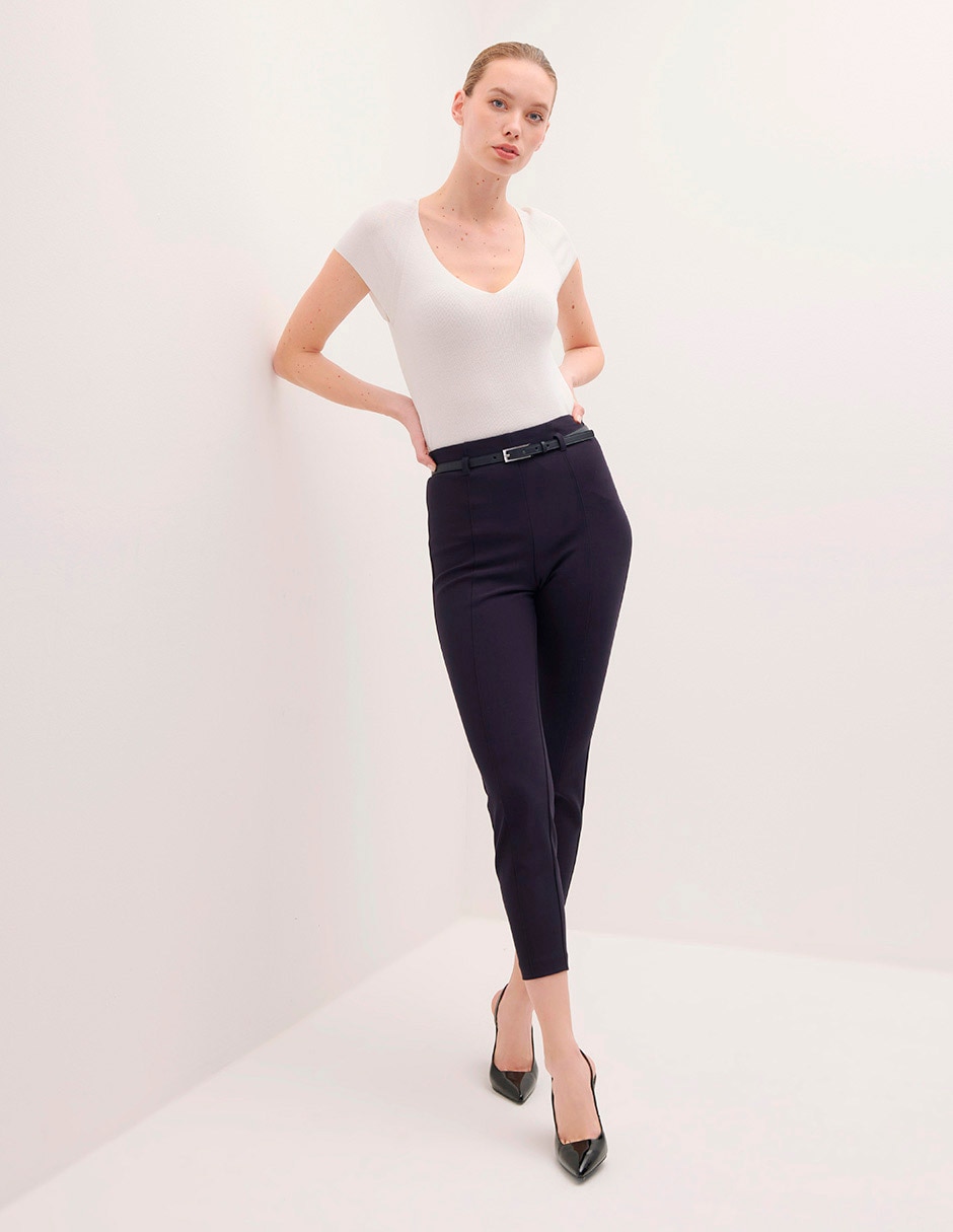 Legging cintura alta con elástico para mujer 4