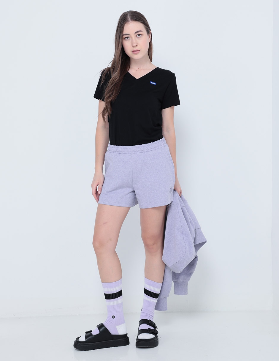 Playera manga corta cuello v para mujer 3