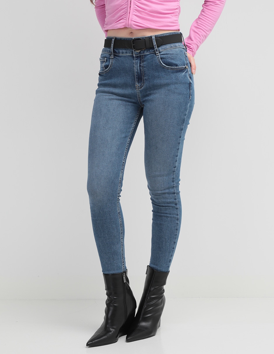 Jeans skinny Julio corte cintura para mujer