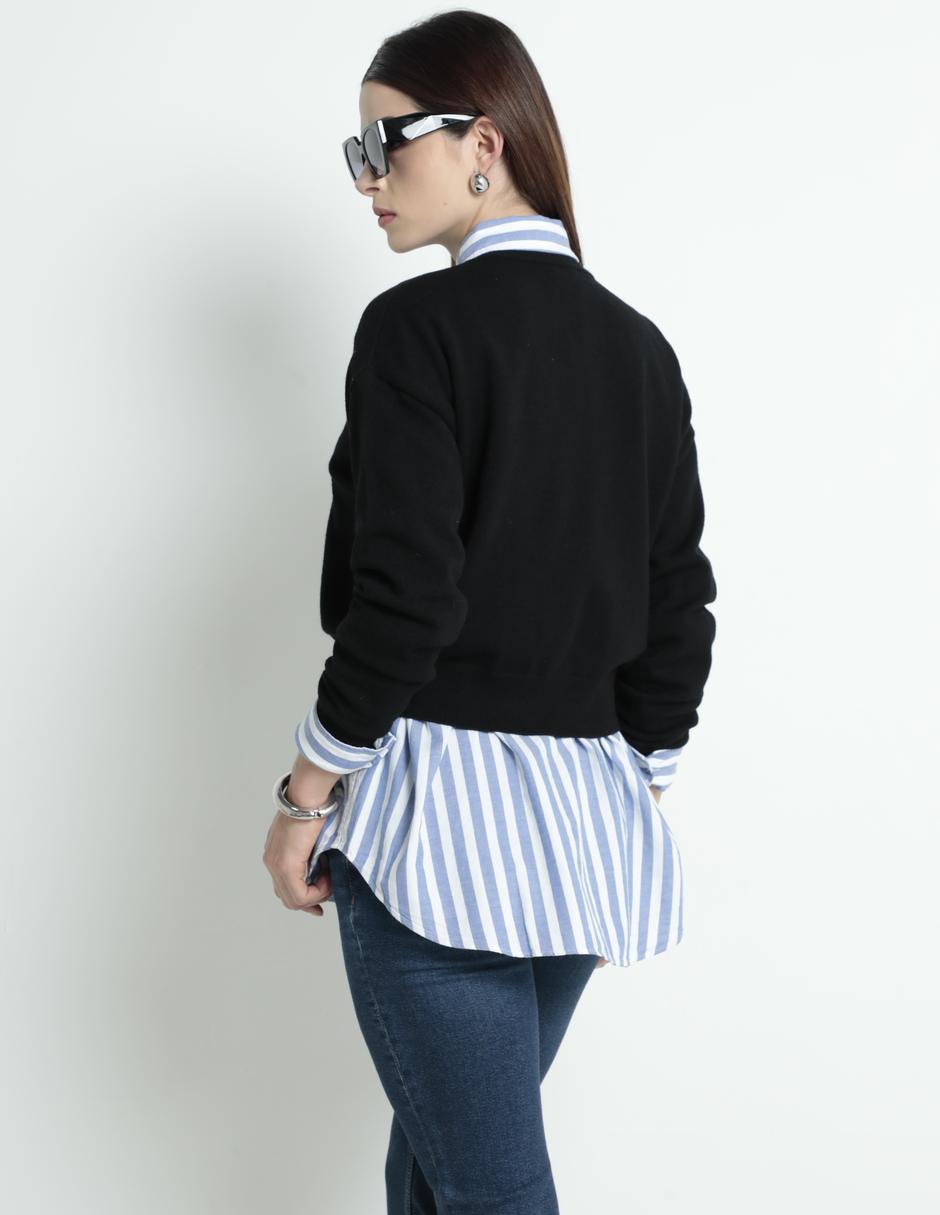 Suéter cuello redondo para mujer 2